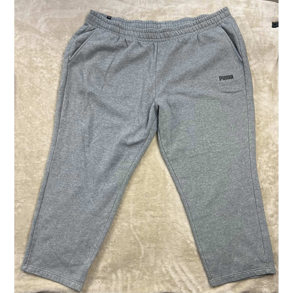 EUC Puma Mens 4XL Gray Fleece Sweatpants Joggers 846823-03 Big & Tall